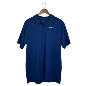 Nike Men’s Medium Blue Dri-Fit Golf Performance Short Sleeve Polo